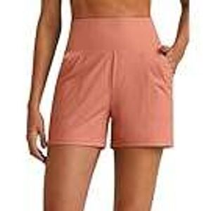 High Waist Athletic Lounge‎ Shorts Tummy Control Workout Ribbed